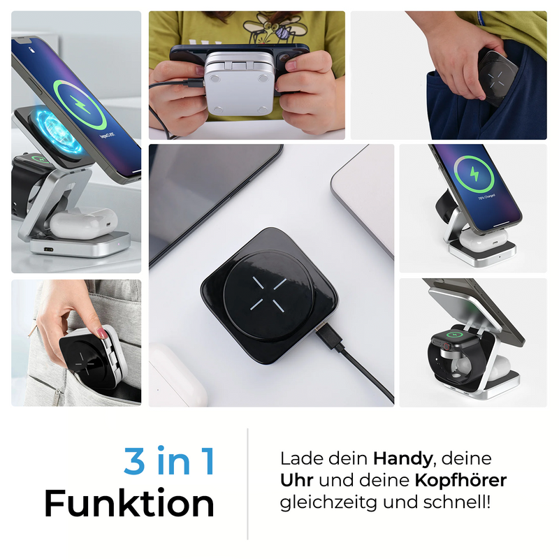 FoldPack™ Pro - 3-in-1 Ladestation